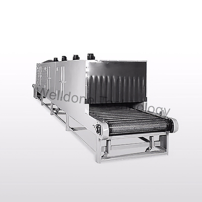 110 / 220V गर्म हवा सुखाने प्रणाली के साथ निरंतर कन्वेयर बेल्ट ड्रायर