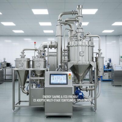 ऊर्जा की बचत और पर्यावरण के अनुकूल सीई एसेप्टिक मल्टी स्टेज सेंट्रीफ्यूगल स्प्रे ड्रायर
